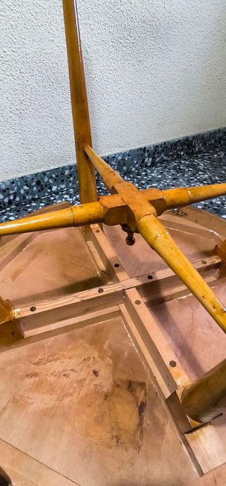 Mesa camilla antigua madera años 60