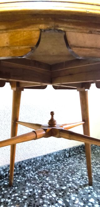 Mesa camilla antigua madera años 60