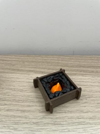 Playmobil fuego con brasas