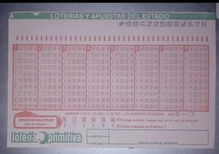 Boletos Loteria Primitiva y Bonoloto Antiguo