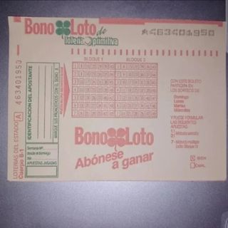 Boletos Loteria Primitiva y Bonoloto Antiguo