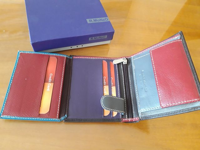 Cartera DB Piel Marrón Hecha a Mano Nueva