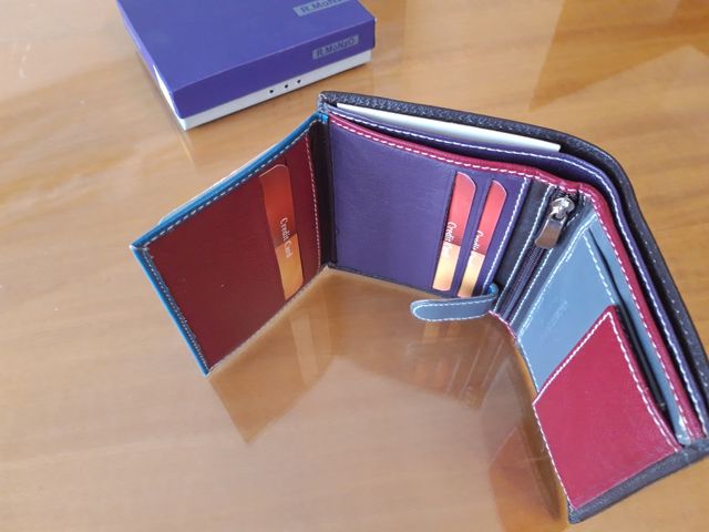 Cartera DB Piel Marrón Hecha a Mano Nueva