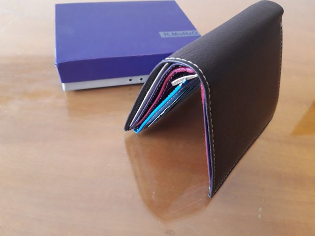 Cartera DB Piel Marrón Hecha a Mano Nueva