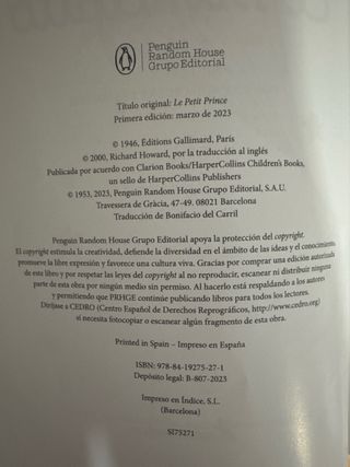 El Principito (español y inglés)