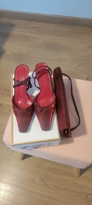 Zapatos de fiesta burdeos talla 36