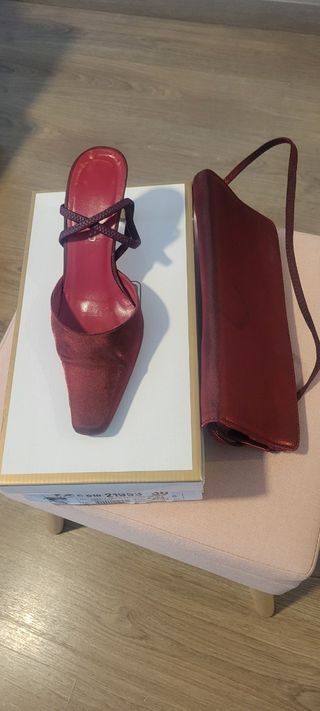 Zapatos de fiesta burdeos talla 36