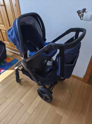 Cochecito Chicco 3 piezas azul