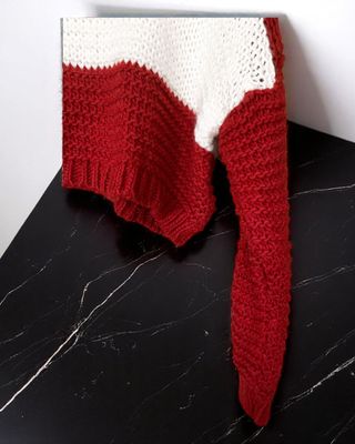 Jersey de punto crop top rayas