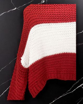 Jersey de punto crop top rayas