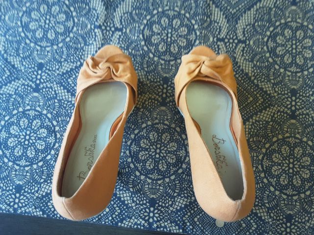 Zapatos de tacón Bershka naranjas