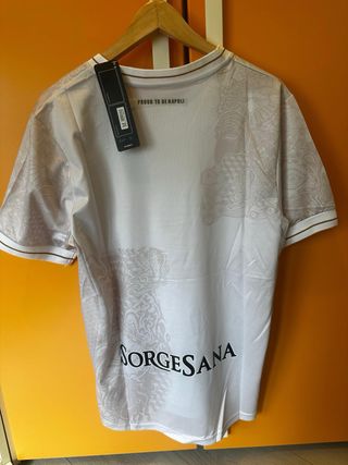 Camiseta Napoli EA7 Blanca y Dorada