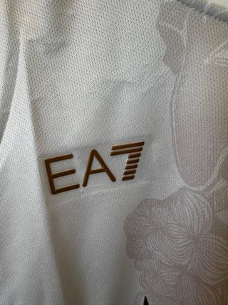 Camiseta Napoli EA7 Blanca y Dorada