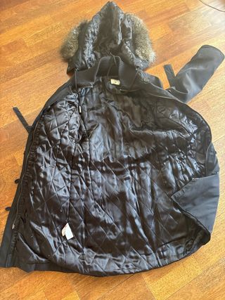Parka Negra Mango Talla XS