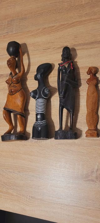 4 Figuras Decorativas Estilo Africano