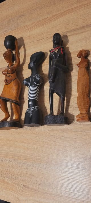 4 Figuras Decorativas Estilo Africano