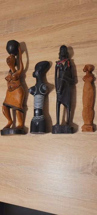 4 Figuras Decorativas Estilo Africano