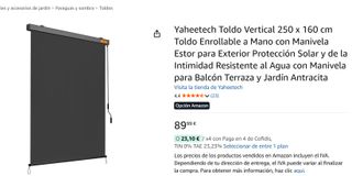 Toldo Vertical Yaheetech 250x160cm BEIGE