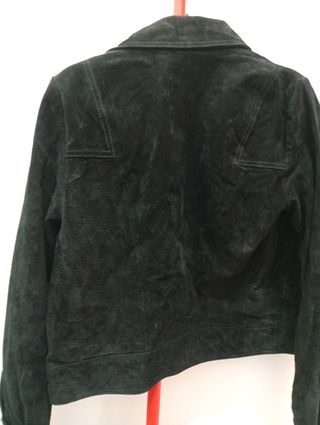 Cazadora Zara Ante Negra Mujer