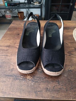 Alpargatas esparto verano negras