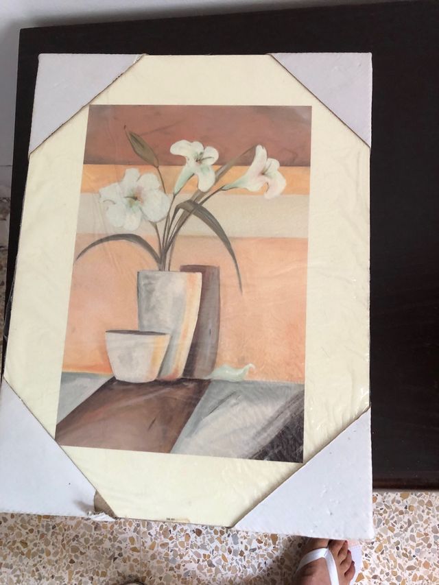 Cuadro de flores en jarrón