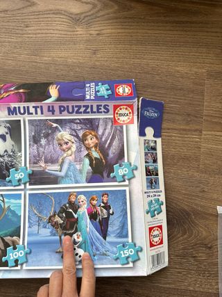Pack 4 Puzzles Frozen Educa