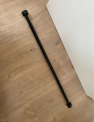 Barra cortina extensible negra + embellecedores