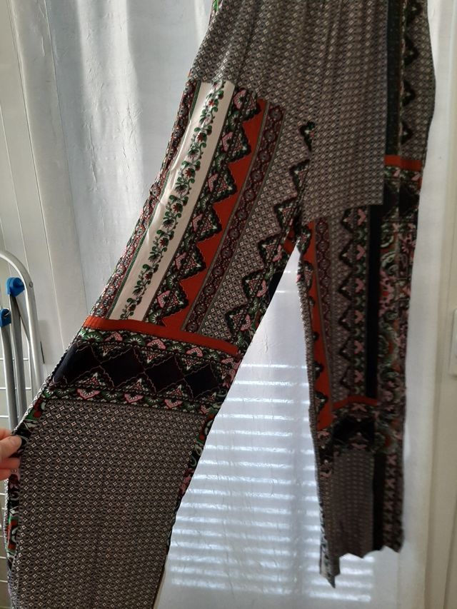 Tuta abito lungo fantasia patchwork