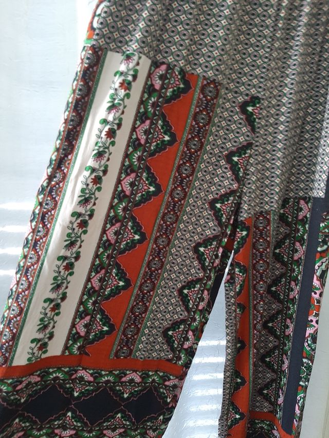 Tuta abito lungo fantasia patchwork