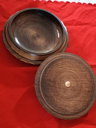 Cajita madera tallada -Joyero
