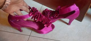 Zapatos de fiesta fucsia talla 37-38