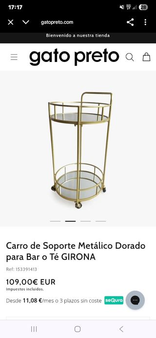 Tavolino Maison du Monde in vetro e metallo