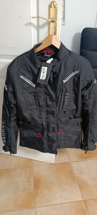 Cazadora Moto CHICA ARMURE Talla L Negra Nueva