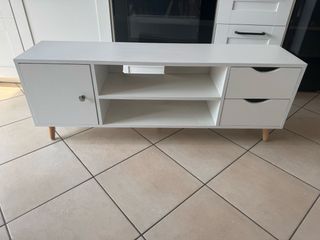 Mobile TV bianco e legno