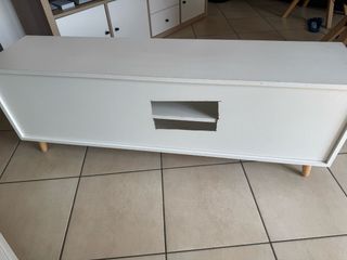 Mobile TV bianco e legno