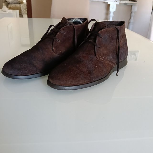 Scarpe uomo scamosciate marroni tg 42 Made in Ital