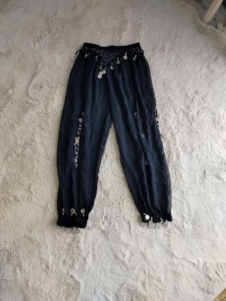 Pantalones danza vientre con adornos