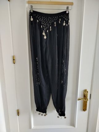 Pantalones danza vientre con adornos