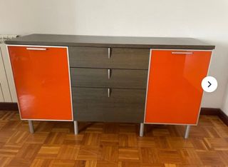 Aparador salón madera y metal 150cms