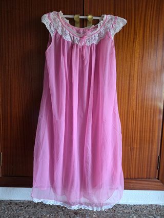 Camisón vintage rosa encaje