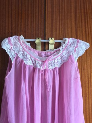 Camisón vintage rosa encaje