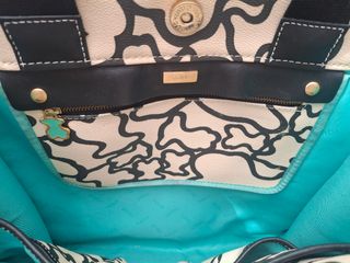 Bolso Tous K-12 original color arena-negro