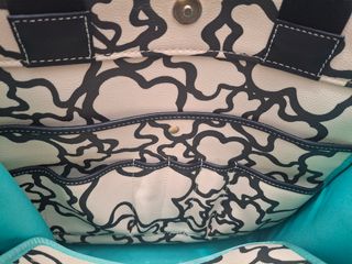Bolso Tous K-12 original color arena-negro