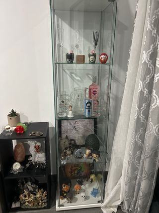 Vitrina de cristal y metal
