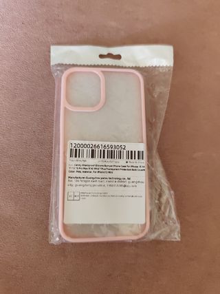 Funda iPhone 12 Mini Rosa Transparente
