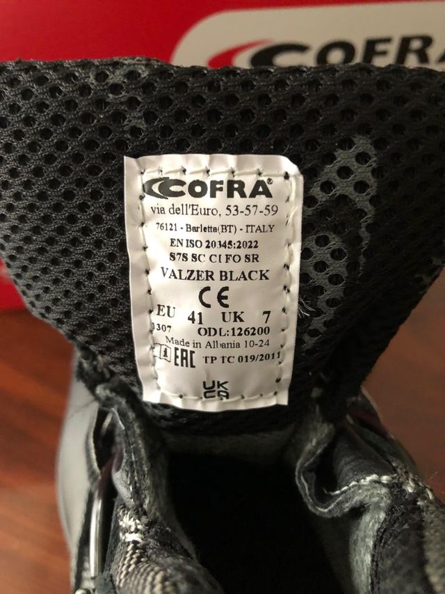 Botas de seguridad Cofra negras