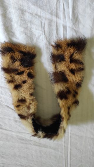 Colletto pelliccia maculato