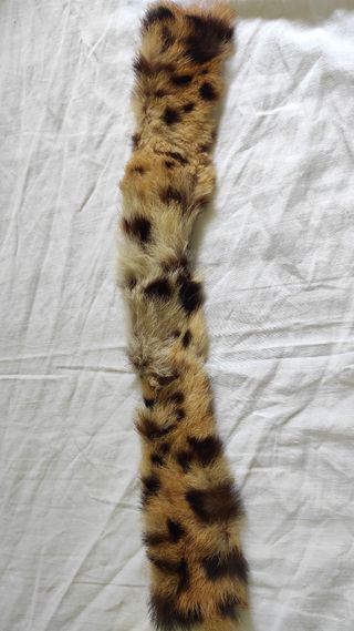 Colletto pelliccia maculato