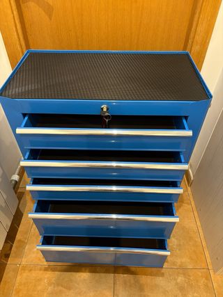 Carro de herramientas / taller, azul con 5 cajones