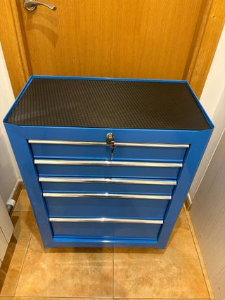 Carro de herramientas / taller, azul con 5 cajones